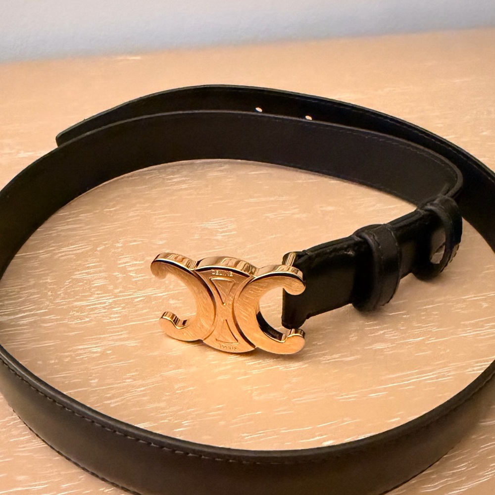 Celine Triomphe Belt in Black Size 75 - Picture 9 of 9